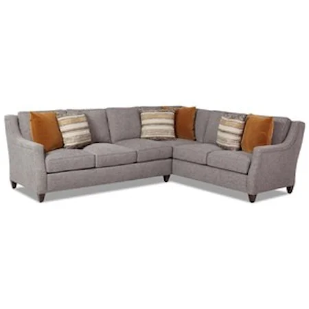 Transitional 5-Seat Sectional Sofa with RAF Corner Sofa